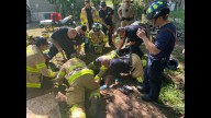 Man rescued after falling into septic tank...
