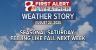 Forecast: Seasonal Saturday followed by a big cool down next week