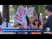 Protesters rally at Home Depot locations against ongoing ICE raids