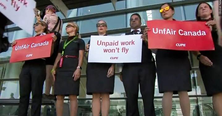 Air Canada cancels hundreds of flights as potential strike by flight attendants looms