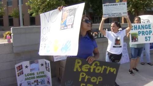 Protests push for Prop 57 reform as male suspect in Caleb Quick murder appears in court