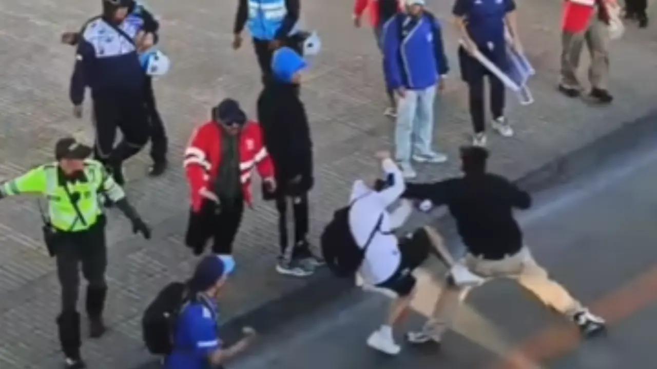 Hinchas de Millonarios se fueron a los puños afuera de El Campín; video es viral en redes