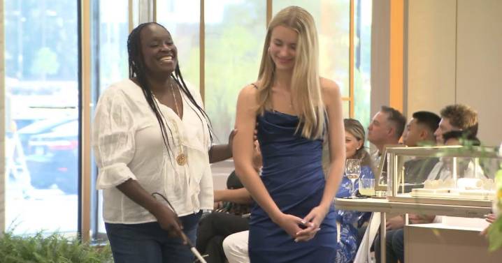Blind models walk Oak Brook runway celebrating fashion and feeling