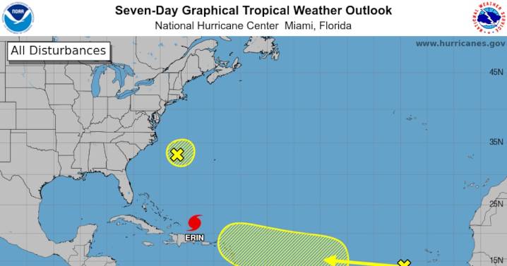 Huracán Erin seguirá generando lluvias e inundaciones en Puerto Rico