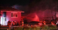 Photo: Fire destroys garage in Lockwood