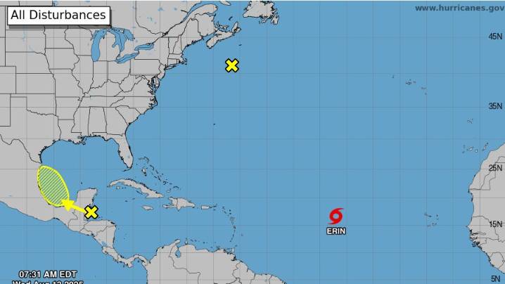 Tropics heating up, with Tropical Storm Erin, new system heading into Gulf