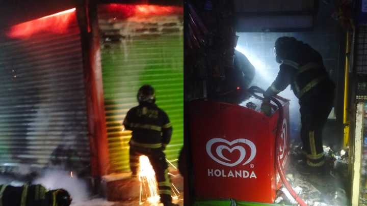 Incendio consume locales comerciales en mercado de Venustiano Carranza, CdMx