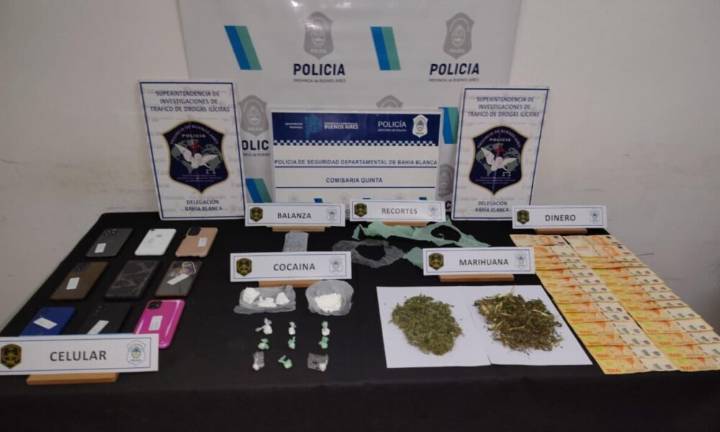Secuestran cocaína, marihuana y detuvieron a dos personas en un allanamiento