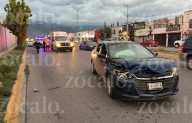 Ebrio resulta herido tras chocar contra tractocamión en Mirasierra