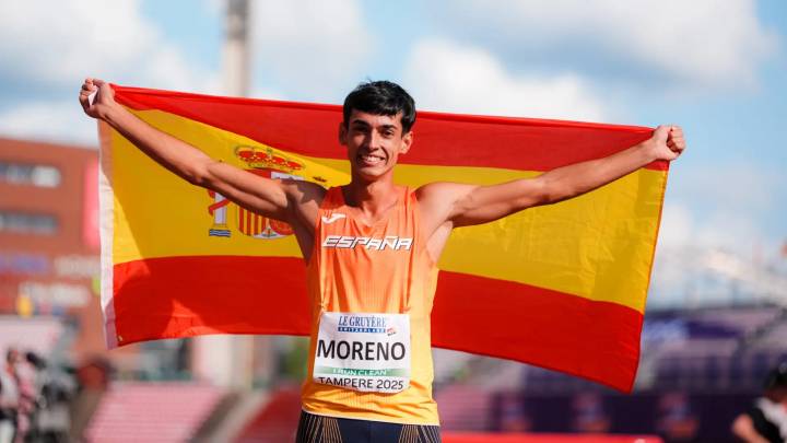 Iker Moreno, subcampeón de Europa sub-20 y nuevo récord de España en 400 vallas: "Preparé la prueba en solo 2