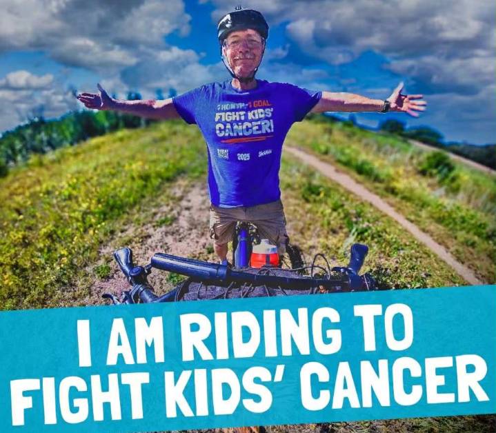 Central Alberta resident Richard Bone continues with his ride to fight kids' cancer