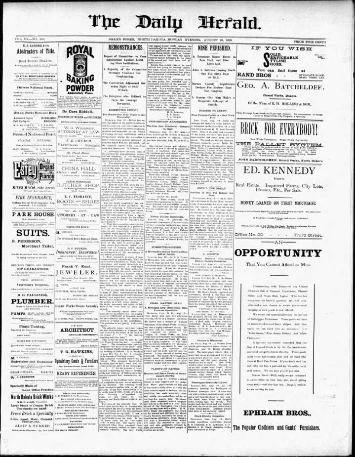 Today in History: August 19, 1889