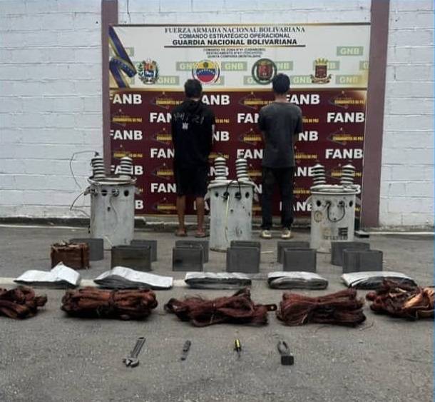 Capturados por robar material de Corpoelec