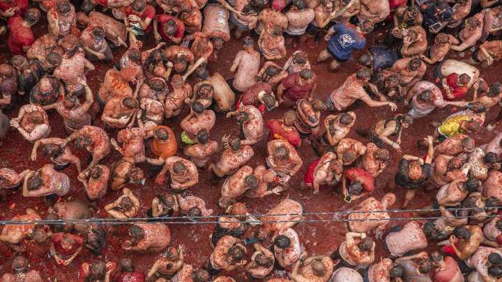 La fiesta de la Tomatina 2025 en Buñol, streaming en directo