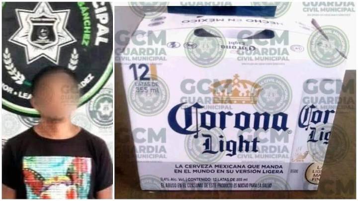 Gustavo “N”, detenido tras intentar robar un “doce” de cerveza en Gálvez