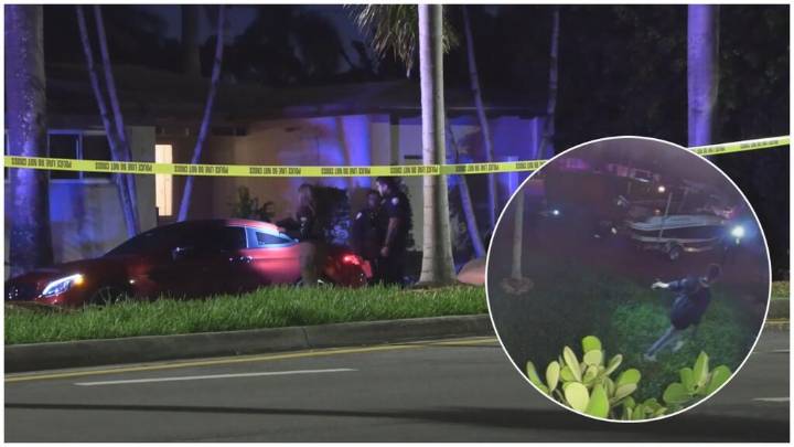 Video muestra el momento en que policía enfrenta a sospechoso aparentemente armado en Hollywood