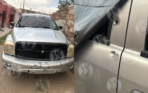 Encuentran vecinos auto abandonado con impactos de bala