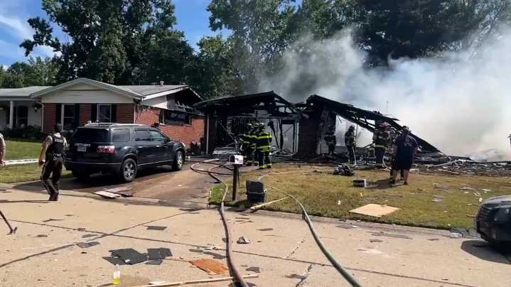 St. Louis County explosion destruction caught on video