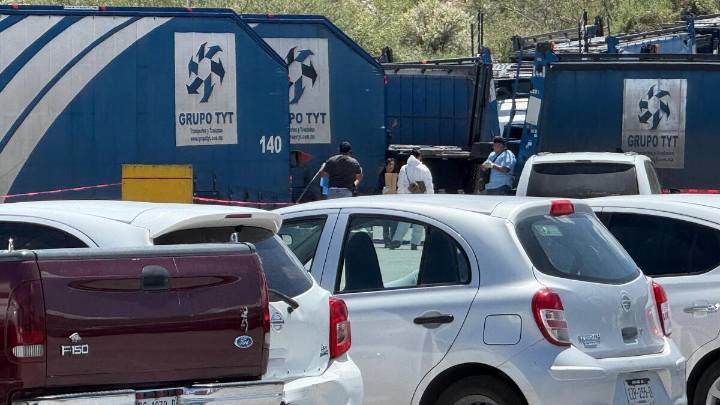 Trabajador muere al quedar prensado tras ser arrollado por camión nodriza en empresa de transportes en Ramos Arizpe