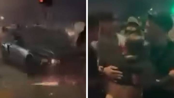 Out-of-Control Driver Slams Into Crowd in L.A. Street Takeover, on Video