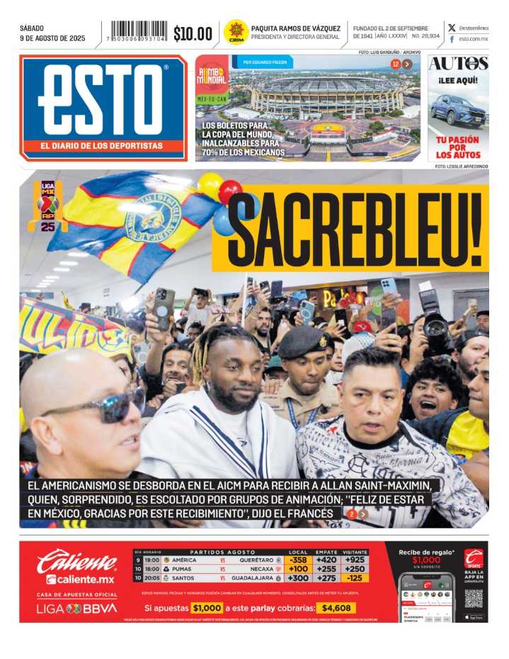 La portada 9 de agosto del 2025