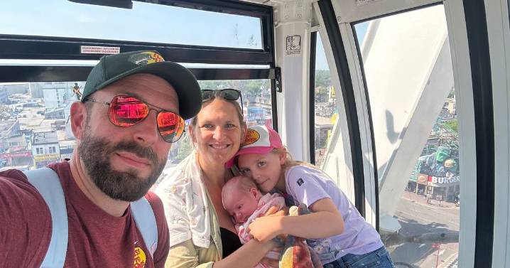 Mum, 45, realised she was nine months pregnant when she gave birth on the toilet