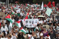 Cientos marchan en Ciudad de México para exigir la entrada de alimentos y medicinas a Gaza