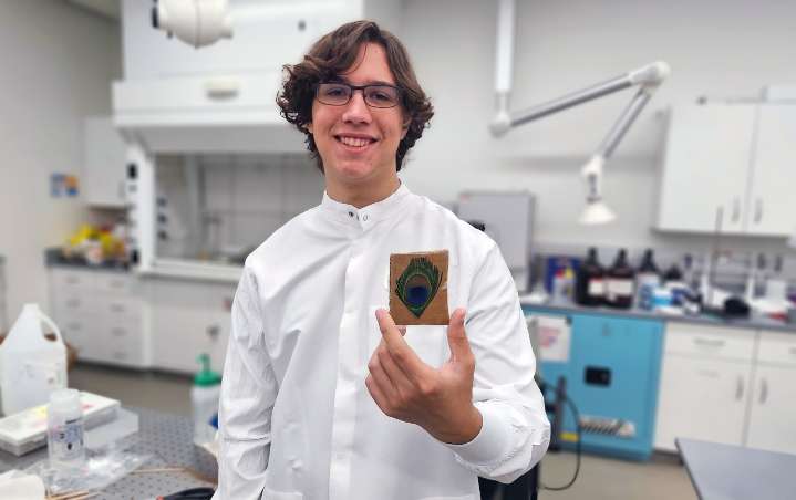 Laser light from peacocks? Florida Poly student research finds it in feathers