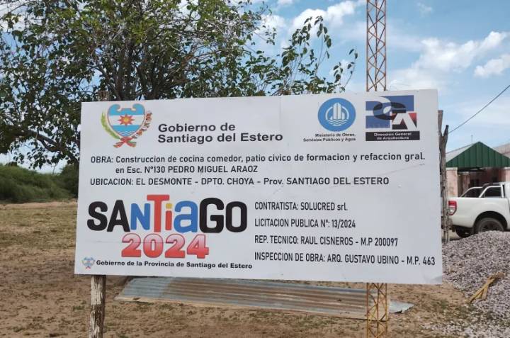 Zamora inaugurará obra escolar y entregará casas en El Desmonte