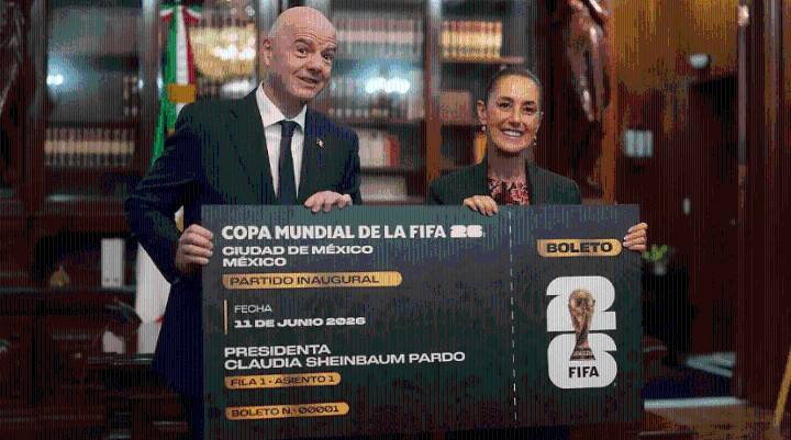 Mexico's president says she will be giving away ticket to 2026 World Cup's first match