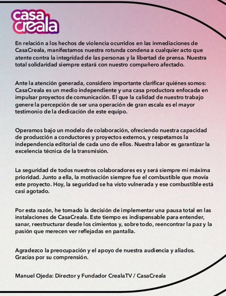 Cierre Temporal de Casa Creala: El impacto de la agresión a Jorge Heras en el medio donde trabajaba