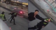 [VIDEO] No lo dejaron colar en Transmilenio y cogió a golpes a un policía