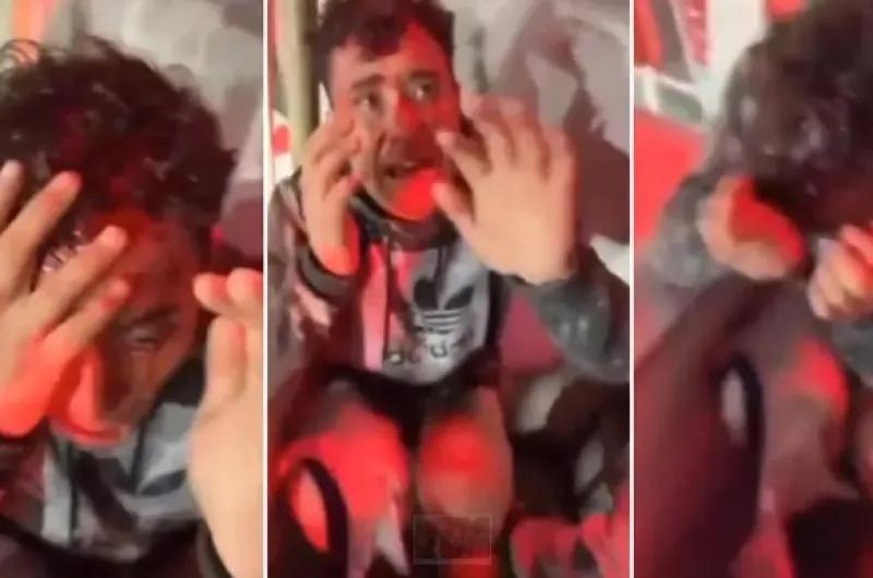El violento video de barras de Independiente contra dos hinchas chilenos: "Pedí perdón"