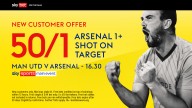 Man United vs Arsenal: Get 50/1 for Arsenal over 0.5 Shots on Target on Sky Bet