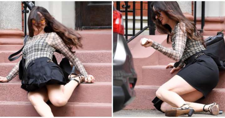 Anne Hathaway sufre una estrepitosa caída en pleno rodaje de 'El diablo viste de Prada 2'