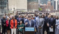 Business leaders show up to take stand with Pritzker