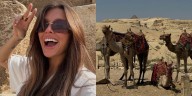 El viaje soñado de Sofía Gonet por Egipto:  recorrido por el desierto, el interior de las pirámides y camellos