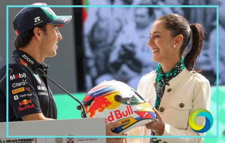 Sheinbaum se suma a las felicitaciones para Checo