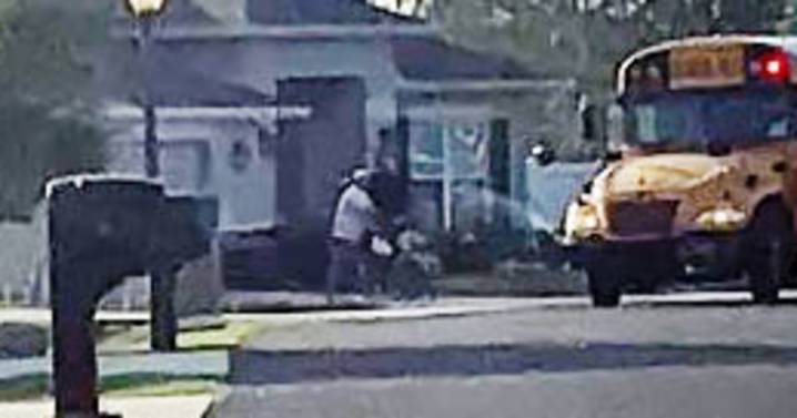Man is accused of aiming sprinklers at students with disabilities waiting for a bus