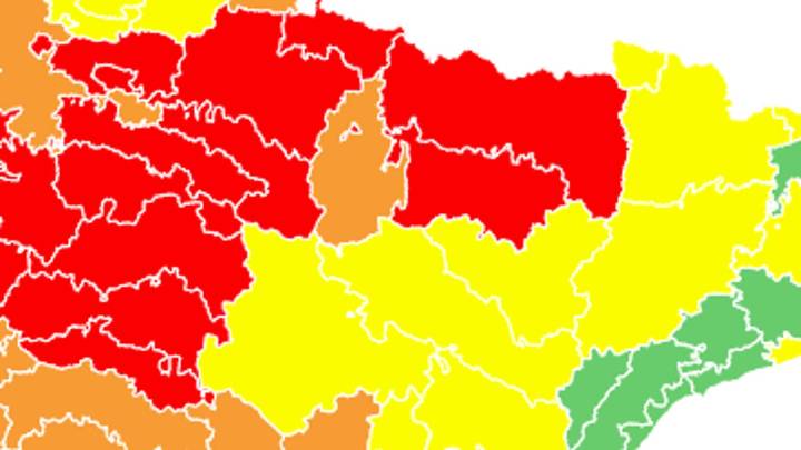 Alto riesgo, el rojo, de la Sanidad Pública en estas zonas aragonesas: 40 grados las derriten, según la AEMET
