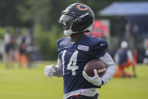 Newcomer Zaccheaus working his way into the Bears receiving conversation