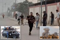 Palestinians fled parts of Gaza City after the Israeli military began the first stages of its planned offensive