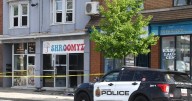 Hamilton Shroomyz dispensary, gas station damaged by vehicle