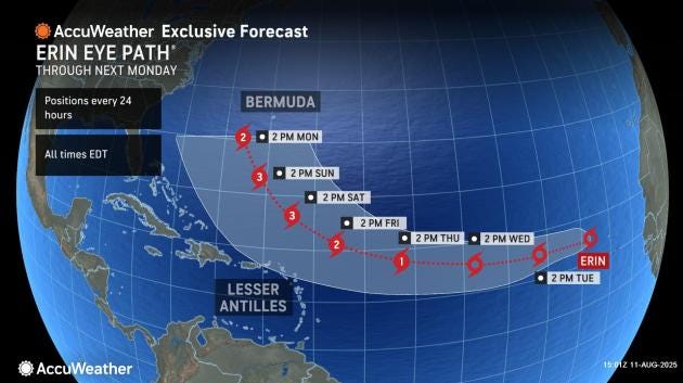 Tropical Storm Erin forms in Atlantic. What you should know