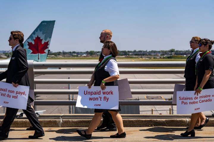 Air Canada flight attendants could be on strike as soon as Saturday after serving notice