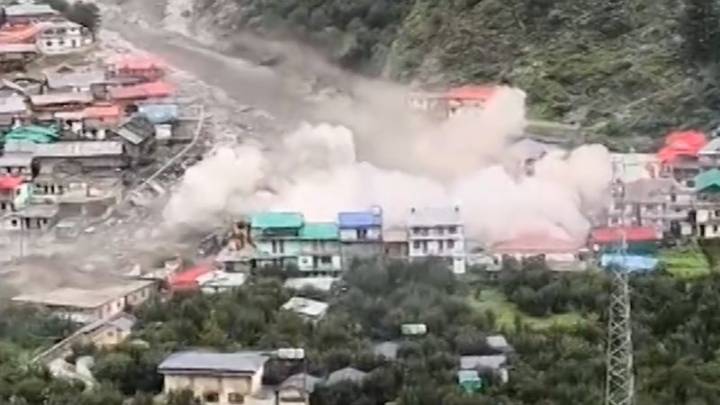 A wall of water carved through a Himalayan village, leaving at least 4 dead and many missing