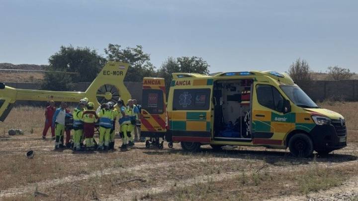 Accidente laboral en Valdemingómez: herido grave por quemaduras en una planta de reciclaje