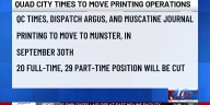 Quad-City Times shuts down press, moves printing to Indiana