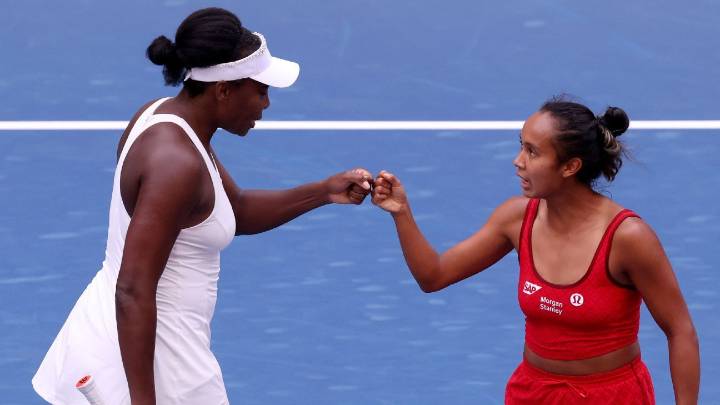 Venus Williams, Leylah Fernandez get upset win in US Open doubles