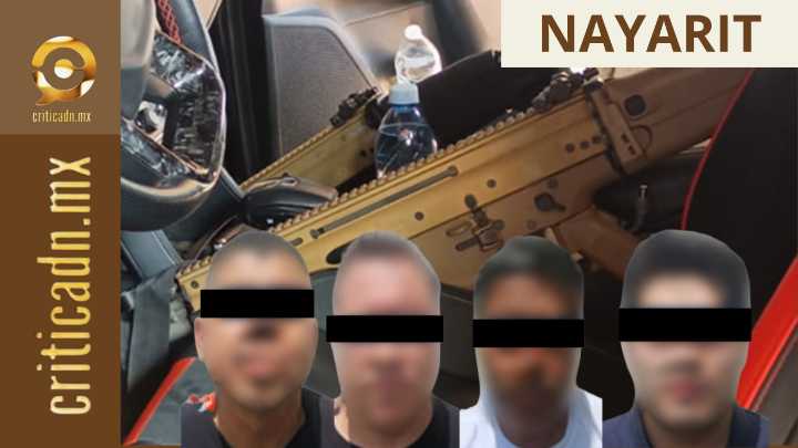 Detienen a cuatro y aseguran droga, armas y equipo táctico en Nayarit